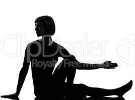 woman Marichyasana yoga sage pose