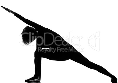 utthita parsvakonasana woman yoga pose