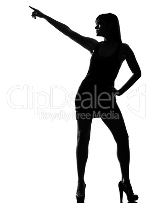 stylish silhouette woman dancer dancing pose