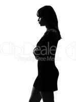 stylish silhouette woman sullen sulking