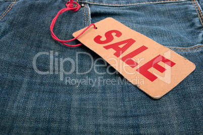 Jeans With Sale Tag