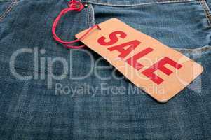 Jeans With Sale Tag