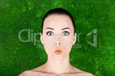 surprised woman beauty portrait