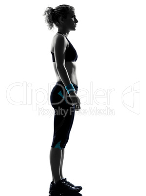 woman workout fitness posture standing