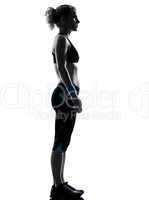 woman workout fitness posture standing