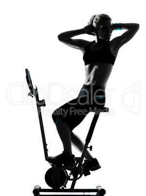 woman biking workout fitness posture