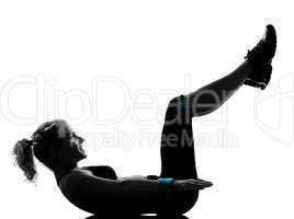 woman workout fitness posture abdominals push ups