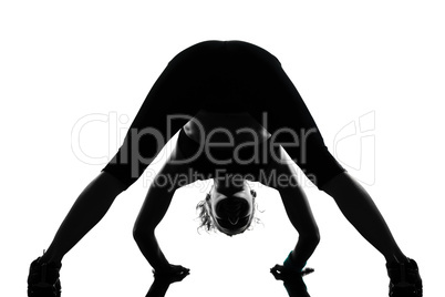 woman workout stretching fitness posture