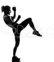 woman kickboxing posture boxer boxing