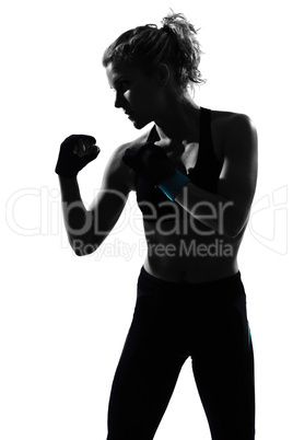 woman kickboxing posture boxer boxing