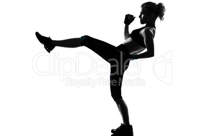 woman kickboxing posture boxer boxing