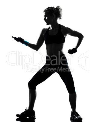 woman kickboxing posture boxer boxing