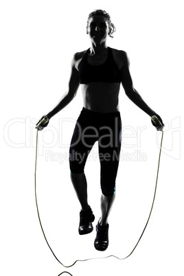 woman workout fitness posture jumping rope