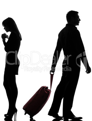 one couple man and woman dispute separation