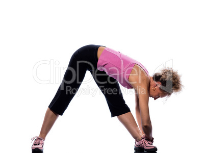 woman yoga Parsvottanasana stretching posture