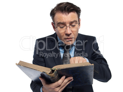 man professsor teacher teaching reading ancient book