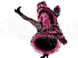 woman dancer dancing french cancan