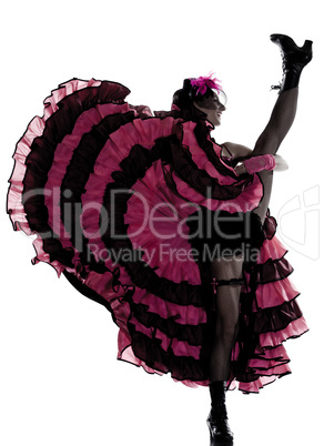 woman dancer dancing french cancan