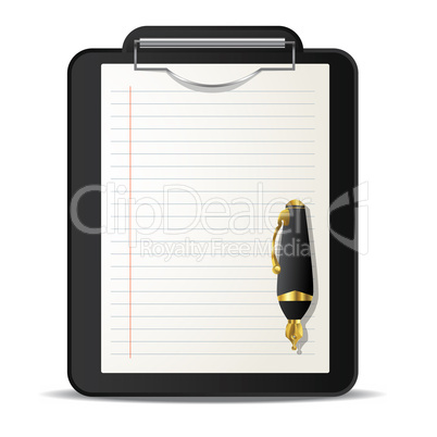 Clipboard and pen