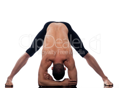 Man yoga Prasarita Padottanasana pose