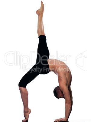 Man portrait gymnastic acrobatics balance