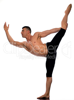 Man portrait gymnastic acrobatics balance