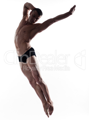 Man dancer gymnastic jump