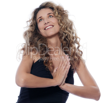 Beautiful expressive curly hair Woman