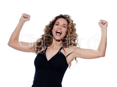 Beautiful expressive curly hair Woman