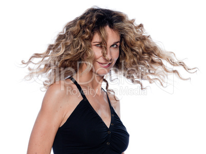 Beautiful expressive curly hair Woman