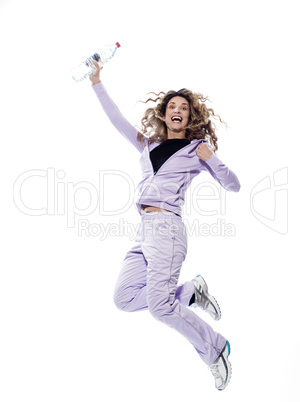 Woman Portrait Jump cheerful