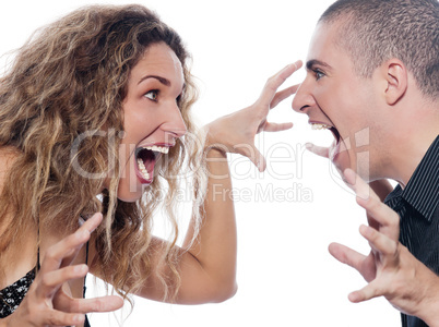 Couple Portrait Screaming