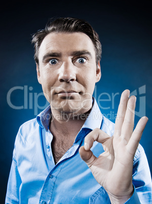 Man Portrait Ok Sign