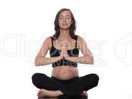 Pregnant Woman Relaxing Yoga