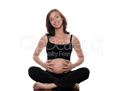 Pregnant Woman Sitting happy