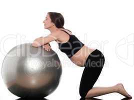Pregnant Woman Ball Exercise