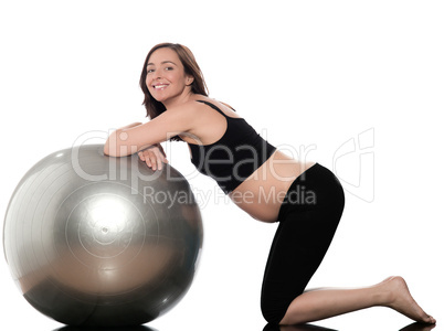 Pregnant Woman Swiss Ball Fitness