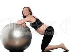 Pregnant Woman Swiss Ball Fitness