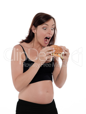 Pregnant Woman Hungry