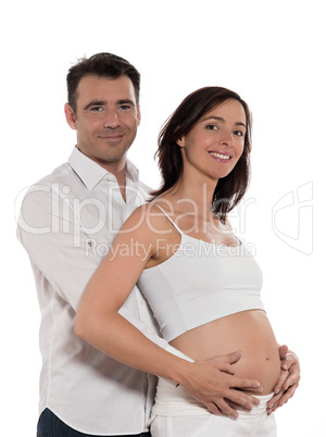 Couple Expecting Baby Smiling