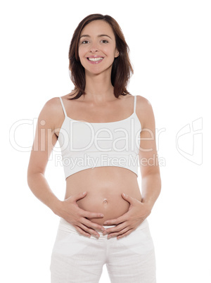Pregnant Woman Portrait Happy