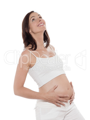 Pregnant Woman Portrait Happy