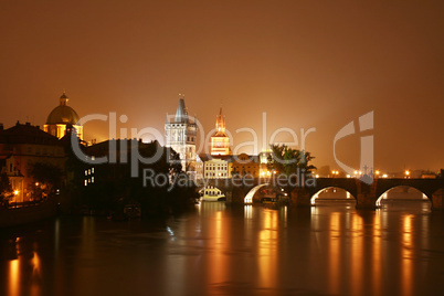 Prague at night