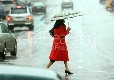 women cross the street