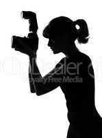 silhouette woman photographer
