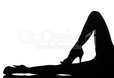silhouette woman legs