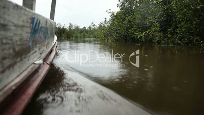 Bootsfahrt auf Amazonas Nebenfluß