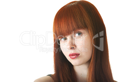 Portrait einer jungen Frau mit langen Haaren