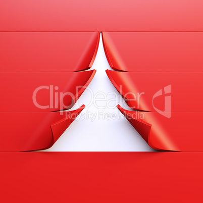 3d symbolic New Year's fir tree