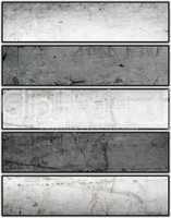 Banners set of metal texture